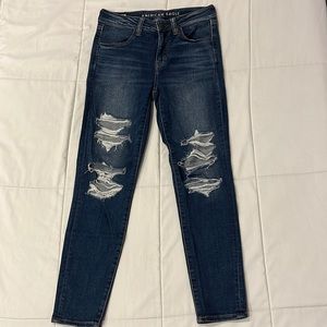 American Eagle Ripped High Waisted Skinny Jeans